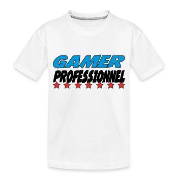 GAMER PROFESSIONNEL - T-shirt bio Premium Enfant - blanc - Devant