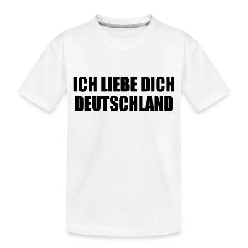 ich liebe dich deutschland - Kinder Premium Bio T-Shirt - Weiß - Vorne