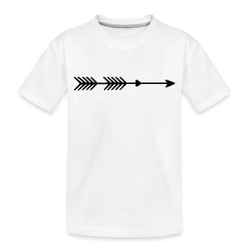 Right arrow - Kids' Premium Organic T-Shirt - white - Front
