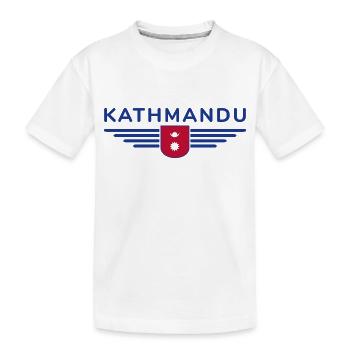 Katmandou Design – Le cœur du Népal - T-shirt bio Premium Enfant - blanc - Devant