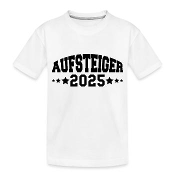 Aufsteiger 2025 Aufstieg Fußball Handball - Kinder Premium Bio T-Shirt - Weiß - Vorne