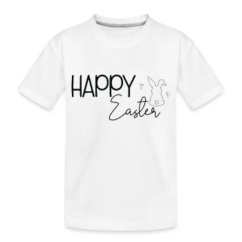 Happy Easter 🐰🌸 - Kinder Premium Bio T-Shirt - Weiß - Vorne