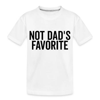 Nicht Papas Favorit - Kinder Premium Bio T-Shirt - Weiß - Vorne
