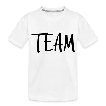 team - Kinder Premium Bio T-Shirt - Weiß - Vorne