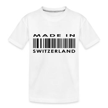 Made in Switzerland - Kids' Premium Organic T-Shirt - white - Front