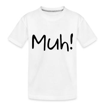 Muh! - Kinder Premium Bio T-Shirt - Weiß - Vorne