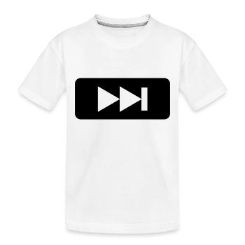 Forward - Tasten - Player - Musik - Kinder Premium Bio T-Shirt - Weiß - Vorne