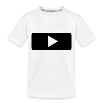 Play - Tasten - Player - Musik - Kinder Premium Bio T-Shirt - Weiß - Vorne