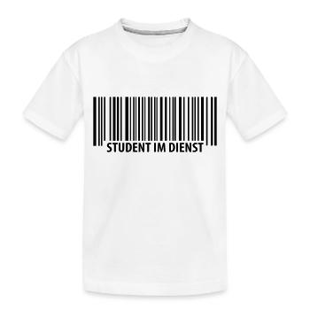 Student im Dienst - Kinder Premium Bio T-Shirt - Weiß - Vorne