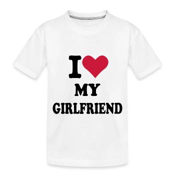Girlfriend - Kids' Premium Organic T-Shirt - white - Front