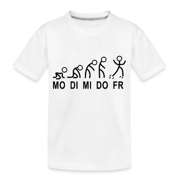 arbeitswoche woche montag - Kinder Premium Bio T-Shirt - Weiß - Vorne