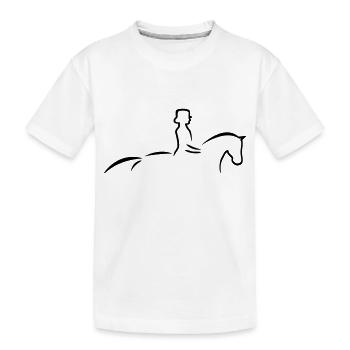 Dressurpferd - Kinder Premium Bio T-Shirt - Weiß - Vorne