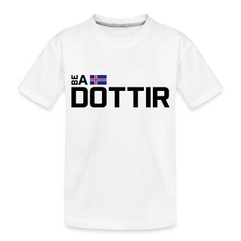Be a Dottir - Horizontal - Kinder Premium Bio T-Shirt - Weiß - Vorne
