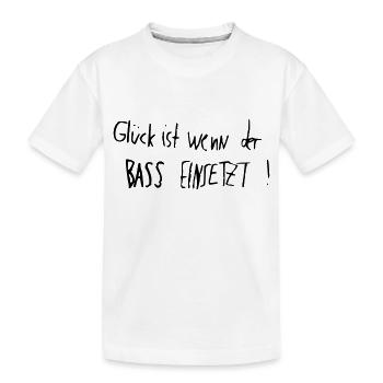 Bass - Kinder Premium Bio T-Shirt - Weiß - Vorne