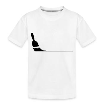 Pinsel - Kinder Premium Bio T-Shirt - Weiß - Vorne