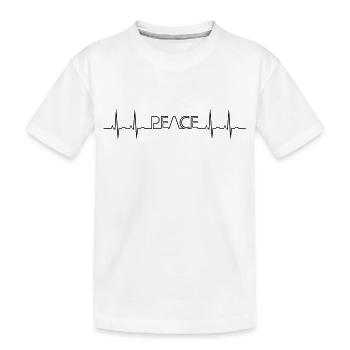 piece frieden herzschlag - Kinder Premium Bio T-Shirt - Weiß - Vorne