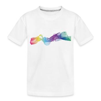onde couleur - T-shirt bio Premium Enfant - blanc - Devant