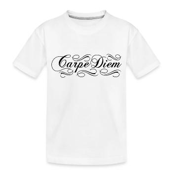 Carpe Diem eu - Kids' Premium Organic T-Shirt - white - Front