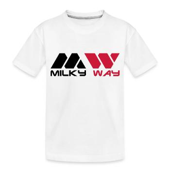 Milky Way__V001 - Kids' Premium Organic T-Shirt - white - Front