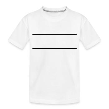 2 lignes horizontales l’une sur l’autre pour les noms de texte - T-shirt bio Premium Enfant - blanc - Devant