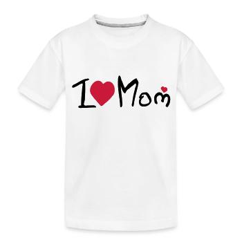 I heart Mom - Kids' Premium Organic T-Shirt - white - Front