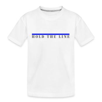 Tenez la ligne, ligne bleue - T-shirt bio Premium Enfant - blanc - Devant