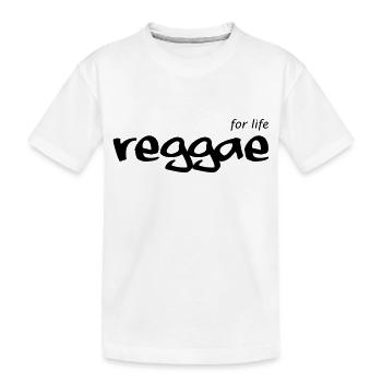 REGGAE for life - Kinder Premium Bio T-Shirt - Weiß - Vorne