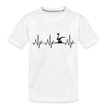 Herzschlag EKG Gymnastik Turnen Akrobatik Sport - Kinder Premium Bio T-Shirt - Weiß - Vorne