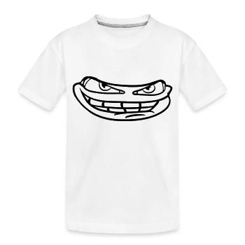 visage tête mal meme sourire drôle comique comique - T-shirt bio Premium Enfant - blanc - Devant