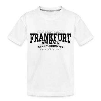 Frankfurt am Main (noir à l'ancienne Edt. '13) - T-shirt bio Premium Enfant - blanc - Devant