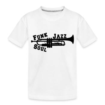 Trumpet Jazz Funk Soul - Kids' Premium Organic T-Shirt - white - Front