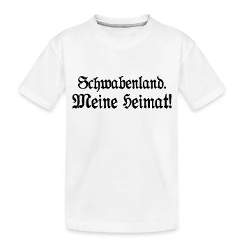 Schwabenland meine Heimat - Kinder Premium Bio T-Shirt - Weiß - Vorne
