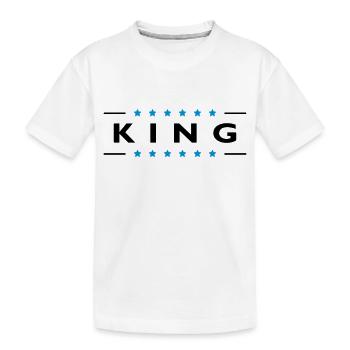 King - Kids' Premium Organic T-Shirt - white - Front