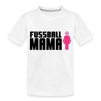 Fußball-Mama - Kinder Premium Bio T-Shirt - Weiß - Vorne