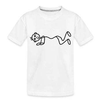 Homme - pompes - push ups - T-shirt bio Premium Enfant - blanc - Devant