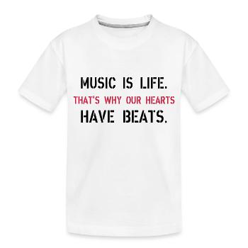 Music Is Life - T-shirt bio Premium Enfant - blanc - Devant