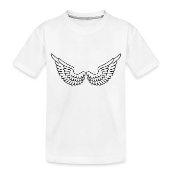aile d'ange ailes d'oiseau , pilote d'avion - T-shirt bio Premium Enfant - blanc - Devant