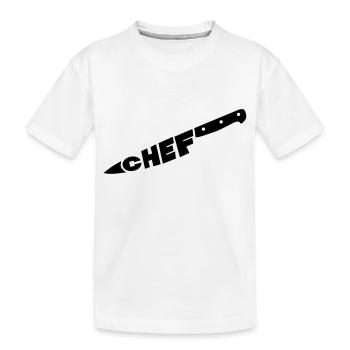 chef couteau - T-shirt bio Premium Enfant - blanc - Devant