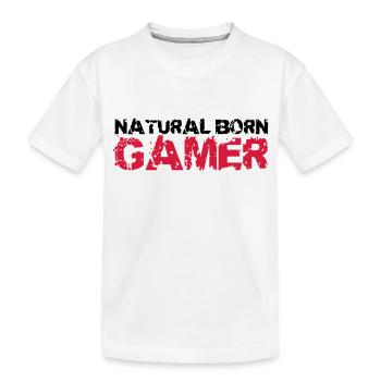 Naturel né Gamer - T-shirt bio Premium Enfant - blanc - Devant