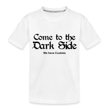 Come to the Dark Side - we have Cookies - Kids' Premium Organic T-Shirt - white - Front