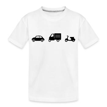 italienische Fahrzeuge - Kinder Premium Bio T-Shirt - Weiß - Vorne