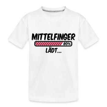 Mittelfinger lädt - Kinder Premium Bio T-Shirt - Weiß - Vorne