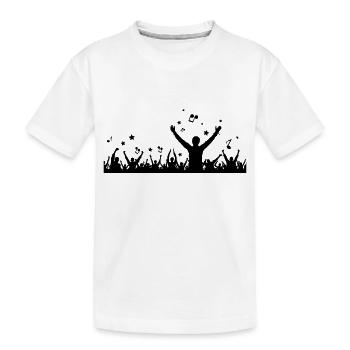 Menschen - Konzert Festival - Kinder Premium Bio T-Shirt - Weiß - Vorne