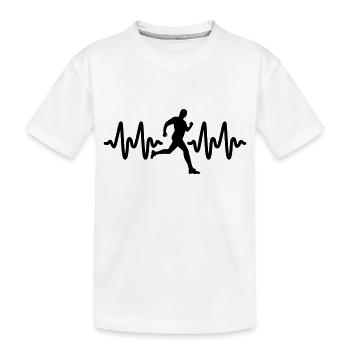 running - Kids' Premium Organic T-Shirt - white - Front