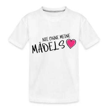 nie ohne meine maedels herz - Kinder Premium Bio T-Shirt - Weiß - Vorne