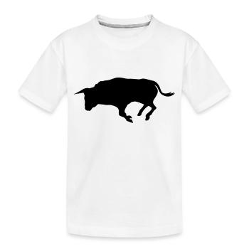 stier - Kinder Premium Bio T-Shirt - Weiß - Vorne