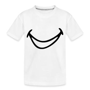 Lachender Mund. - Kinder Premium Bio T-Shirt - Weiß - Vorne