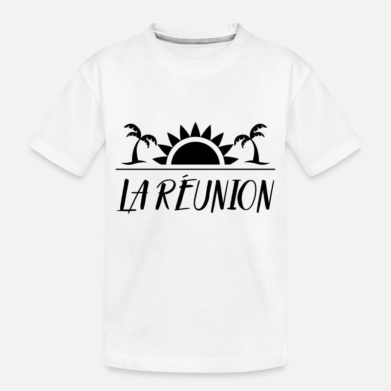 La Réunion 974 - T-shirt bio Premium Enfant - blanc