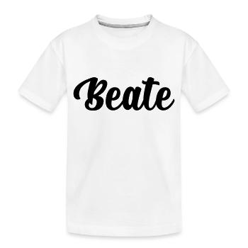 Beate - Kinder Premium Bio T-Shirt - Weiß - Vorne
