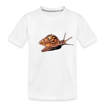 snail with shadow - Kinder Premium Bio T-Shirt - Weiß - Vorne